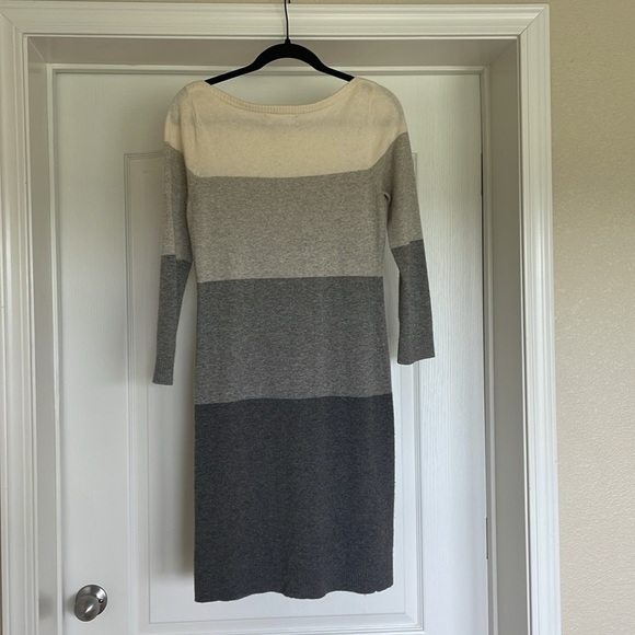 Banana Republic Italian Merino Wool Cashmere Blend Sweater Dress Women’s S Grey - Picture 2 of 10